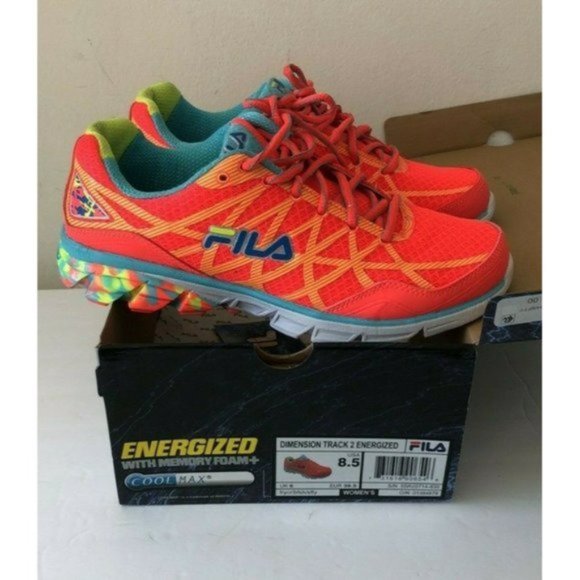 FILA Dimension Track 2 Energized Running Shoes Sneakers Coral Multi Sz.8.5 - Picture 7 of 10